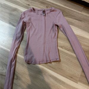 Skims Long Sleeve Ribbed Shirt